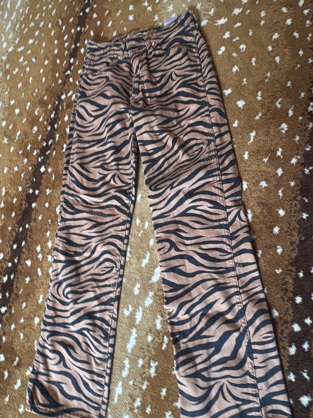 Wrangler Brown and Black Zebra Print Jeans